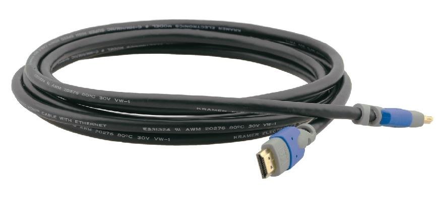 Кабель HDMI вилка - вилка, Ethernet, двойной экран алюминий-майлар, 16', 4.6 м