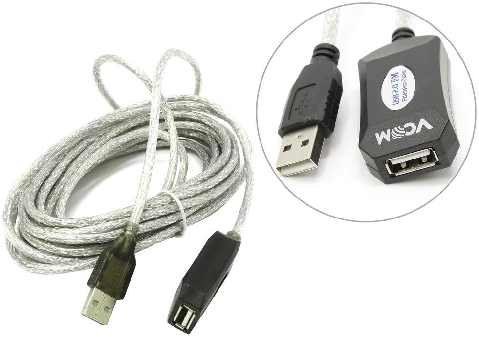 Кабель-адаптер USB 2.0 - repeater, активный удлинитель (Am=Af) 5м (VUS7049)