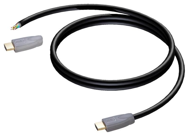 Кабель HDMI с одним неразделанным концом + разъем HDMI (HDM19), серия Contractor, 8 м.