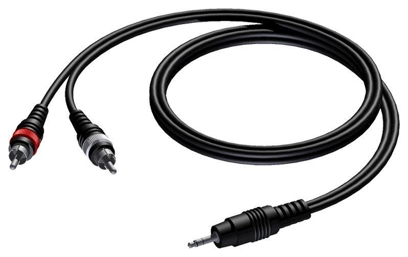 Кабель Mini Jack 3.5 вилка - 2 x RCA вилка, проводник SIG48, 50', 15 м