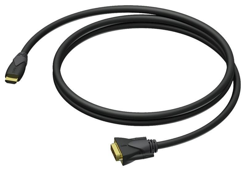 Кабель DVI-D вилка - HDMI вилка, основе CHD124 (AWG 24), 5', 1.5 м