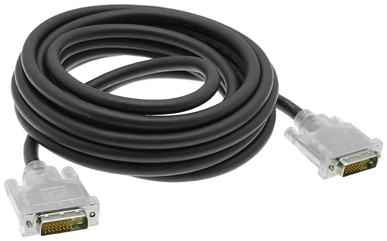 Кабель DVI-D вилка - вилка, Dual Link, прозрачные коннекторы, 10', 3 м