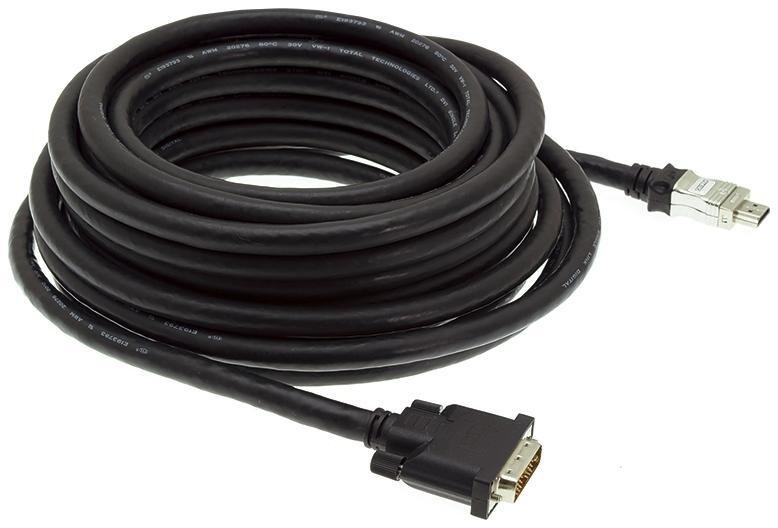 Кабель HDMI вилка - DVI-I вилка, серии Hi-Q, 50', 15 м