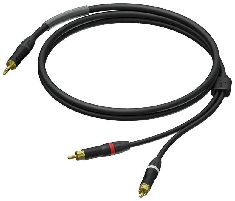 Кабель Mini Jack 3.5 вилка - 2 x RCA вилка, гибкий, UltraFlex™, 5', 1.5 м