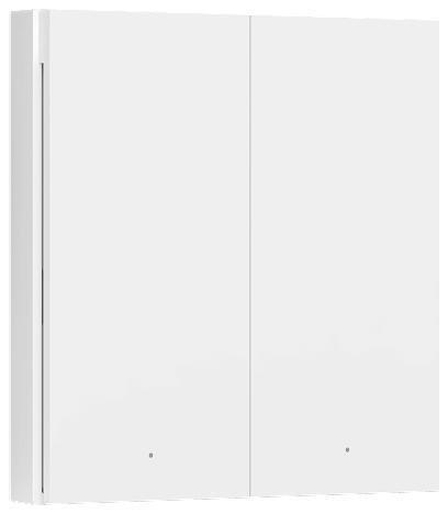 Aqara WRS-R02_GRAPHITE Умный выключатель 2 клавиши беспроводной, Zigbee, серия H1, монтаж накладной, цвет графит
