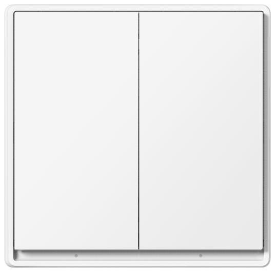Aqara QBKG41LM Умный выключатель 2 клавиши, Zigbee, серия E1 With Neutral, монтаж встроенный, цвет белый, 1100 Вт