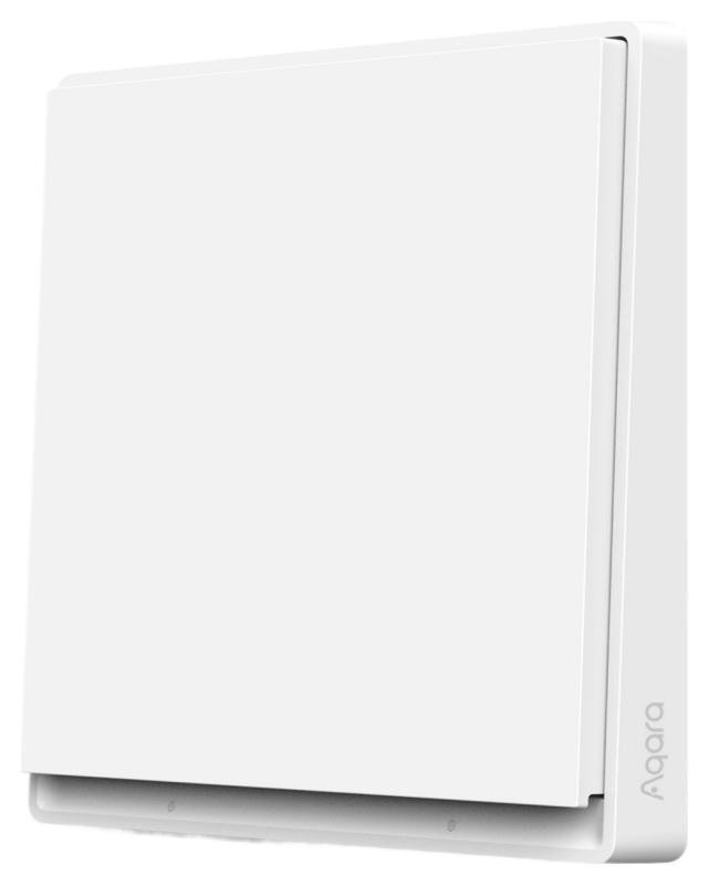 Aqara QBKG38LM Умный выключатель 1 клавиша, Zigbee, серия E1 No Neutral, монтаж встроенный, цвет белый, 1100 Вт
