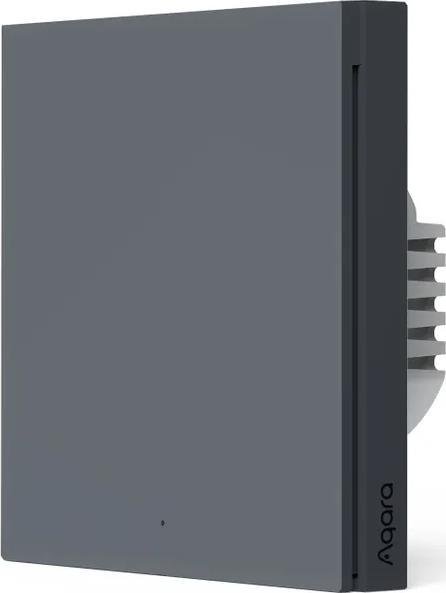 Aqara WS-EUK03BL Умный выключатель 1 клавиша, Zigbee, серия H1 EU With Neutral, монтаж встроенный, цвет черный