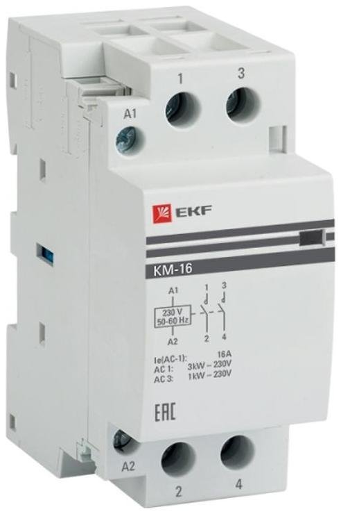 EKF km-2-16-20 Контактор модульный КМ 16А 2NО (2 мод.)