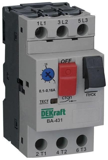 DEKraft 21230DEK Выключатель автоматический для защиты двигателя 3п 9.0-14.0А 15кА ВА-431