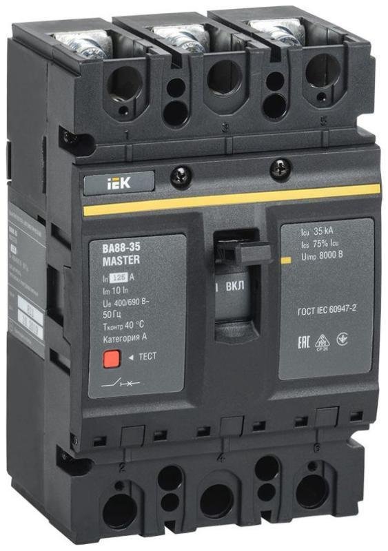 IEK SVA30-3-0125-02 Выключатель автоматический 3п 125А 35кА ВА88-35 MASTER