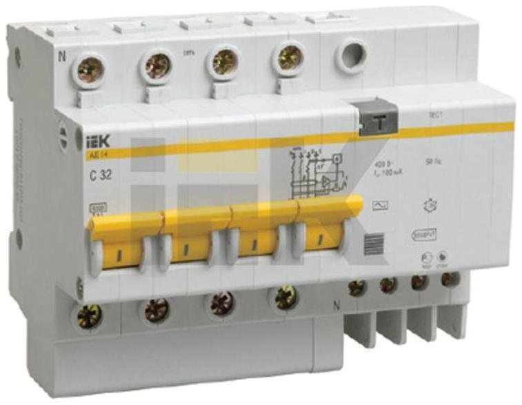 IEK MAD10-4-025-C-300 Выключатель автоматический дифференциального тока 4п C 25А 300мА тип AC 4.5кА АД-14 KARAT
