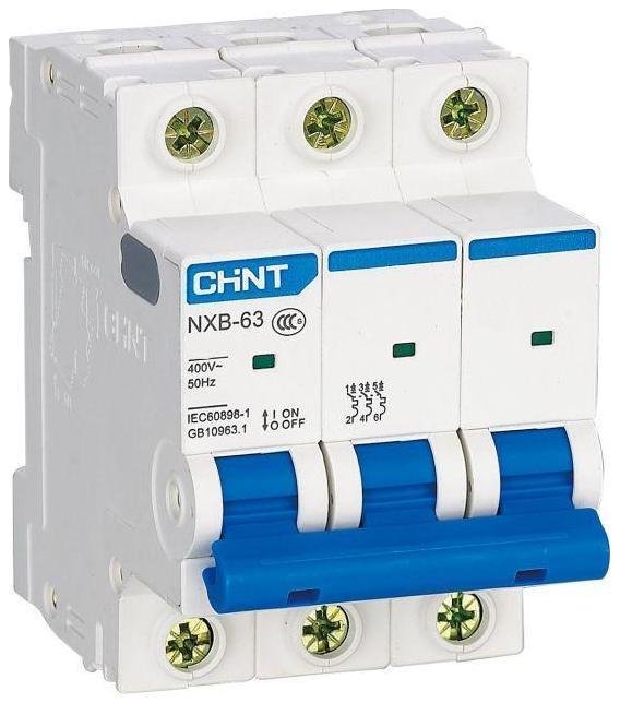 CHINT 296821 Выключатель автоматический модульный 3п C 1А 4.5кА NXB-63S (R)