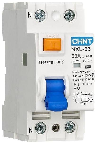 CHINT 280716 Выключатель дифференциального тока (УЗО) 2п 25А 30мА тип A NXL-63 6кА (R)