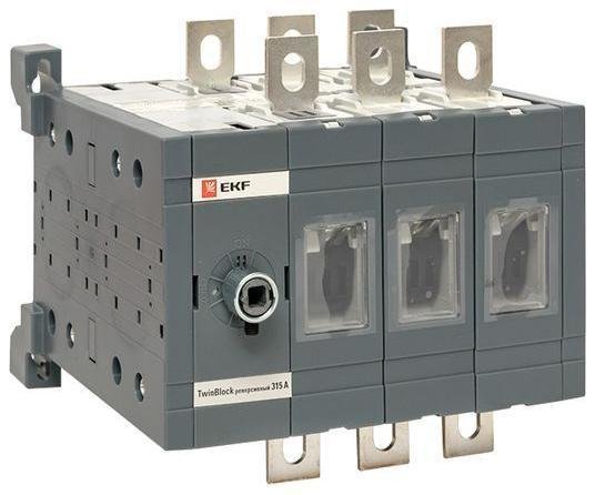 EKF tb-s-315-3p-rev Рубильник 3п 315А реверсивный без рукоятки управления TwinBlock