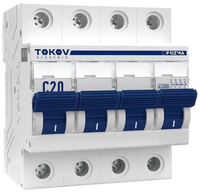 TOKOV electric TKE-PZ45-MCBI-4-20-C Выключатель автоматический модульный 4п C 20А 4.5кА PRIZMA