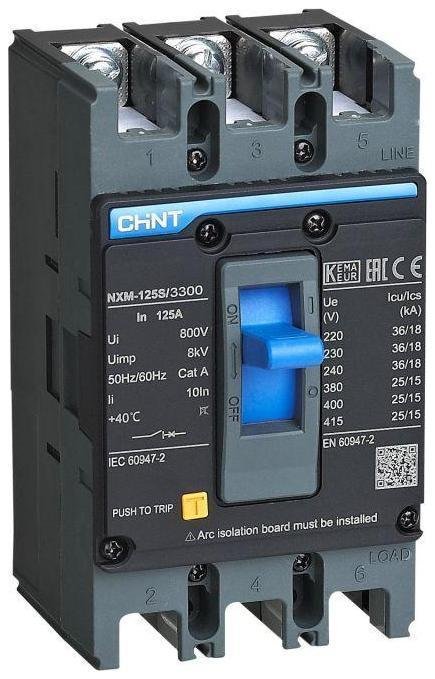 CHINT 844301 Выключатель автоматический 3п 40А 25кА NXM-125S (R)