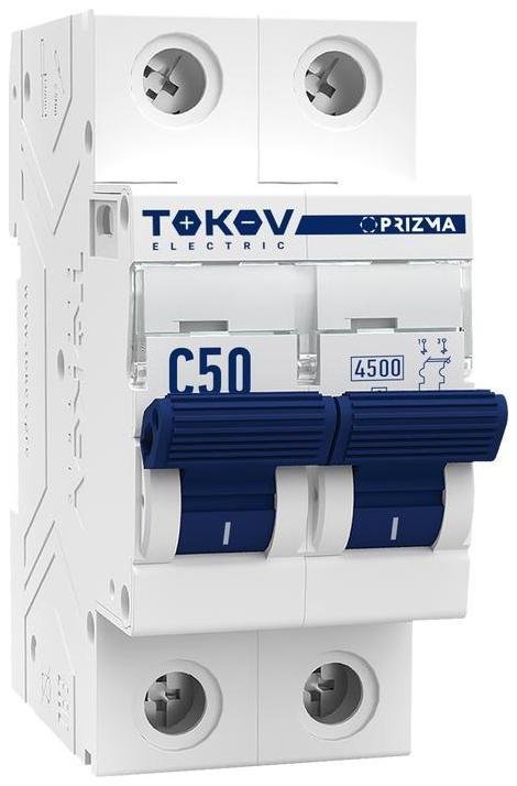 TOKOV electric TKE-PZ45-MCBI-2-50-C Выключатель автоматический модульный 2п C 50А 4.5кА PRIZMA