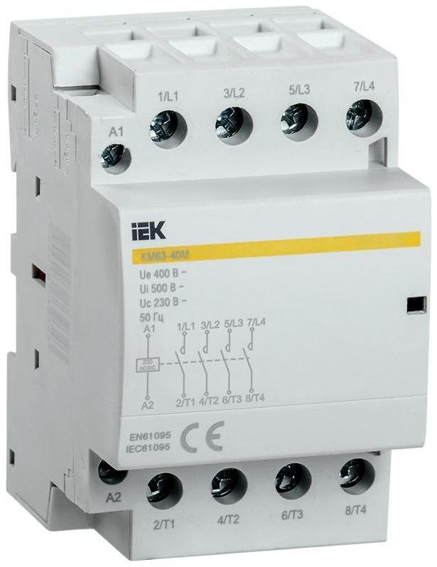 IEK MKK21-63-40 Контактор модульный КМ63-40М AC/DC KARAT