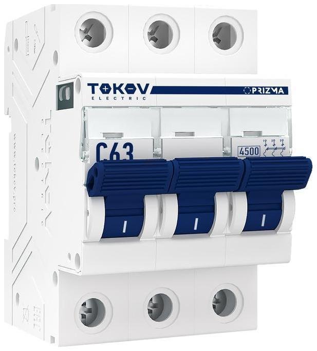 TOKOV electric TKE-PZ45-MCBI-3-63-C Выключатель автоматический модульный 3п C 63А 4.5кА PRIZMA