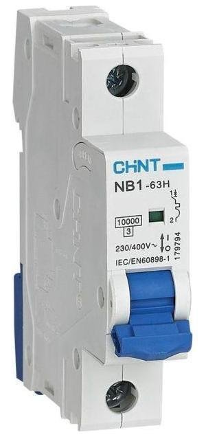 CHINT 179787 Выключатель автоматический модульный 1п C 25А 10кА NB1-63H (R)