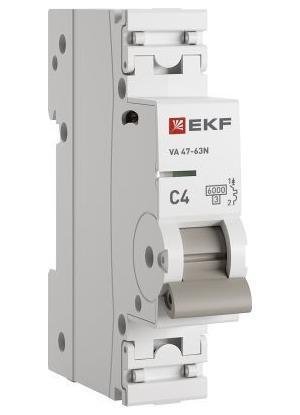 EKF M636104C Выключатель автоматический модульный 1п C 4А 6кА ВА 47-63N PROxima