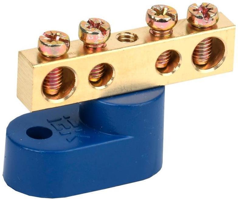 IEK YNN10-69-4C1-K07 Шина N "ноль" на одном угловом изоляторе ШНИ-6х9-4-У1-С [в упаковке 10, цена за 1 шт]