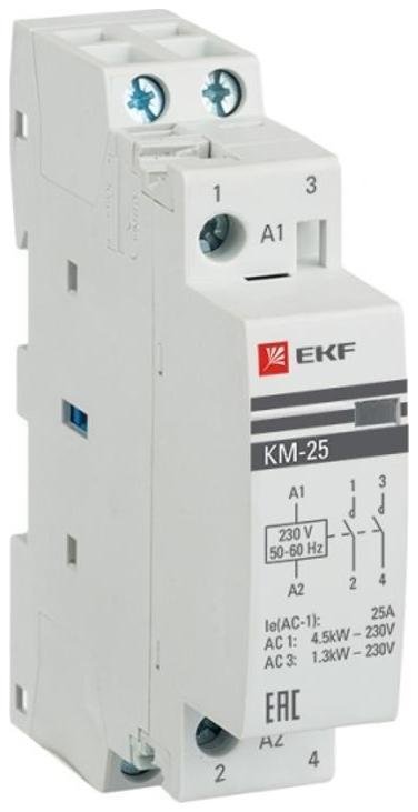EKF km-1-25-20 Контактор модульный КМ 25А 2NО (1 мод.)