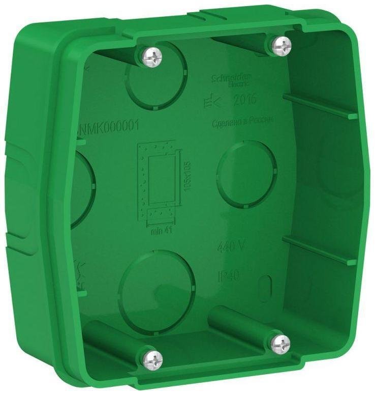Systeme Electric BLNMK000001 Коробка монтажная СП Blanca для силовых розеток зел. SE