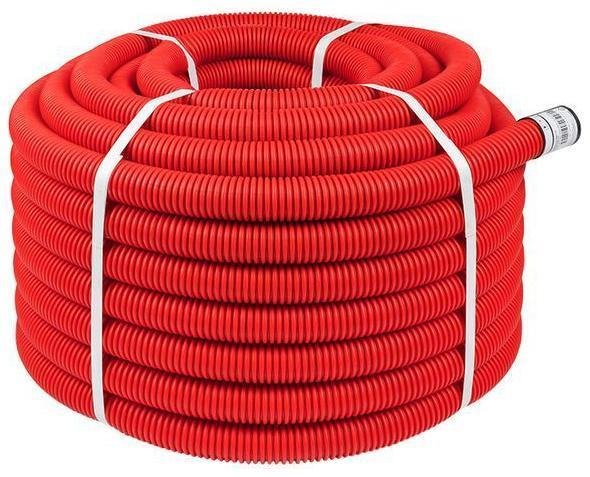 EKF tg2st-40-50m Труба гофрированная двустенная ПНД d 40 с зондом (50 м) красная, [в упаковке 50, цена за 1 м]