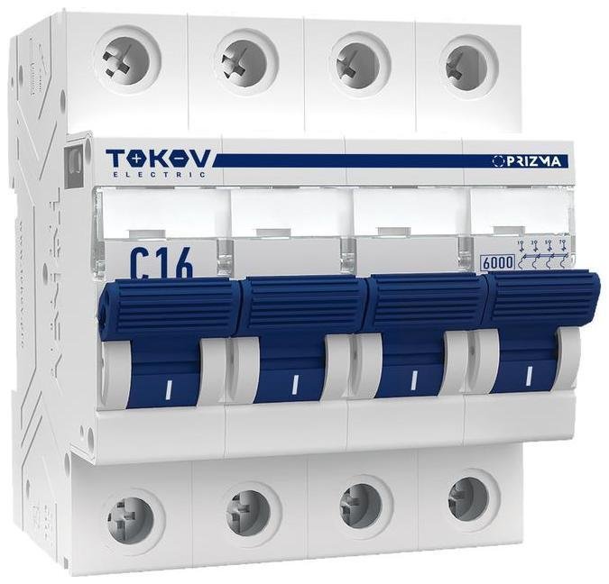 TOKOV electric TKE-PZ60-MCBI-4-16-C Выключатель автоматический модульный 4п C 16А 6кА PRIZMA