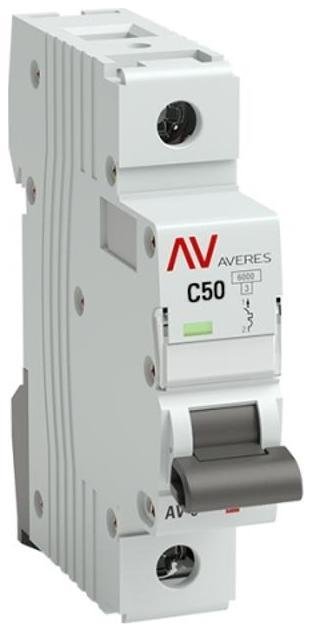 EKF mcb6-1-50C-av Выключатель автоматический модульный 1п C 50А 6кА AV-6 AVERES