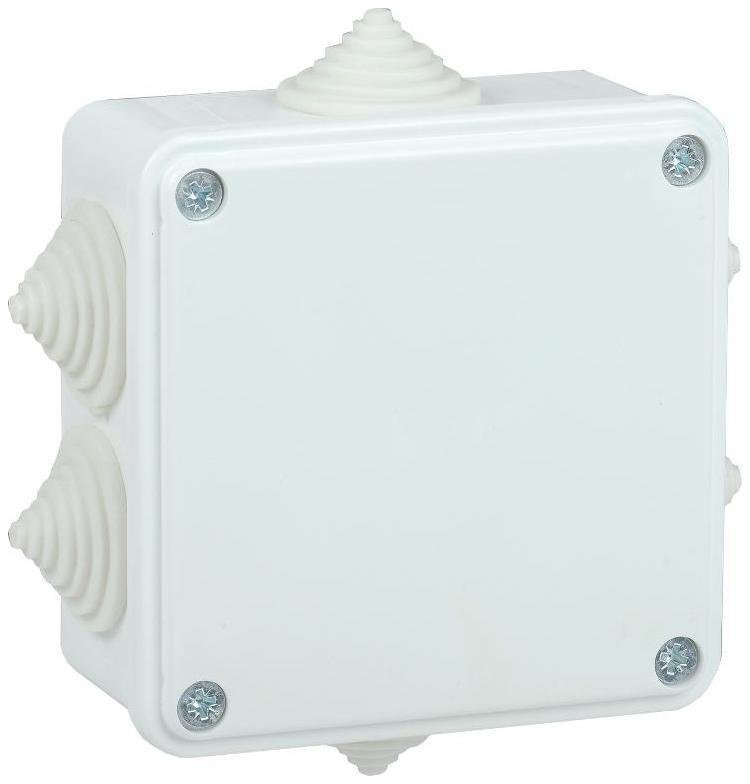 IEK UKO11-100-100-045-K01-44 Коробка распаячная ОП КМ 100х100х45 IP44 6 вводов бел