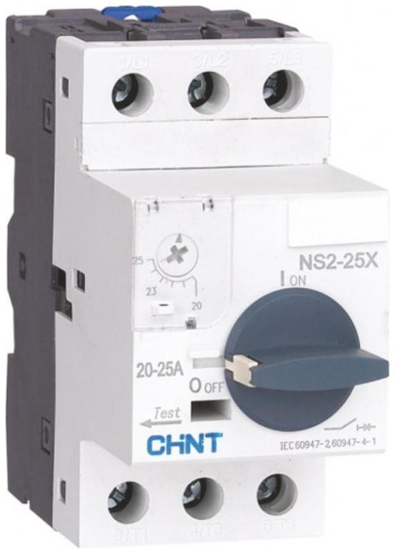 CHINT 495186 Выключатель автоматический для защиты двигателя 9-14А NS2-25X с поворотн. ручкой (R)