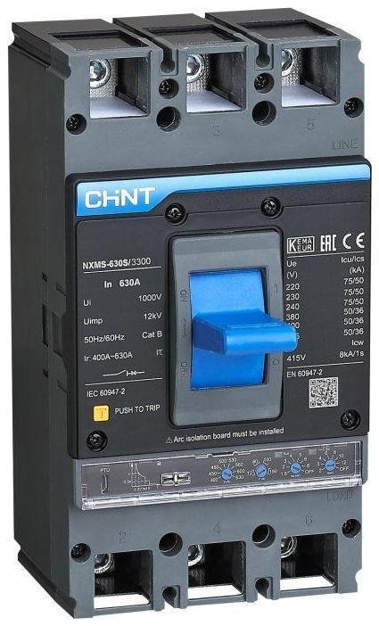 CHINT 845730 Выключатель автоматический 3п 630А 70кА NXMS-630H с электрон. расцеп. (R)
