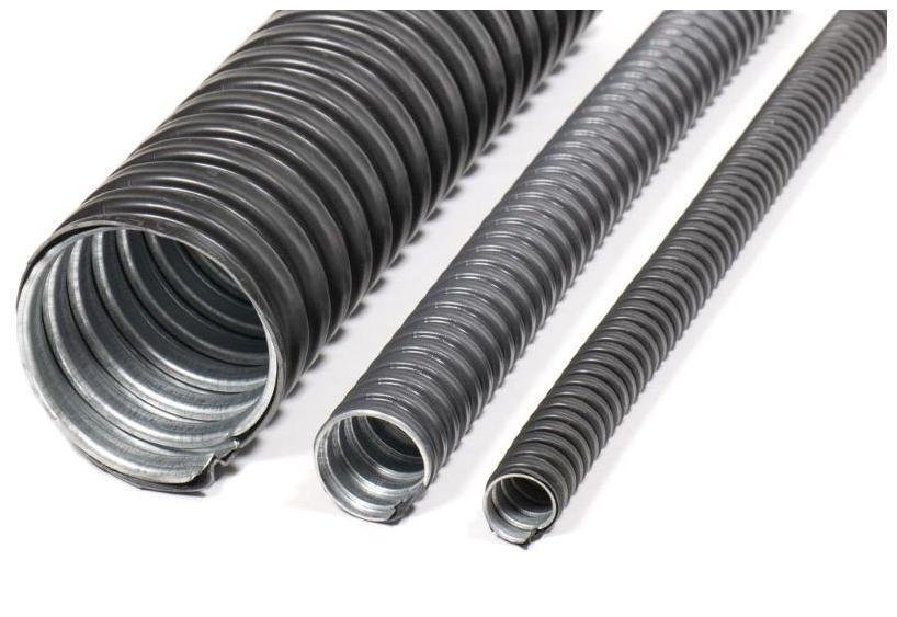 ГОФРОМАТИК zeta42214 Металлорукав в ПВХ изоляции МРПИ НГ 25 черный (50 м/уп.) без протяжки [в упаковке 50, цена за 1 м]