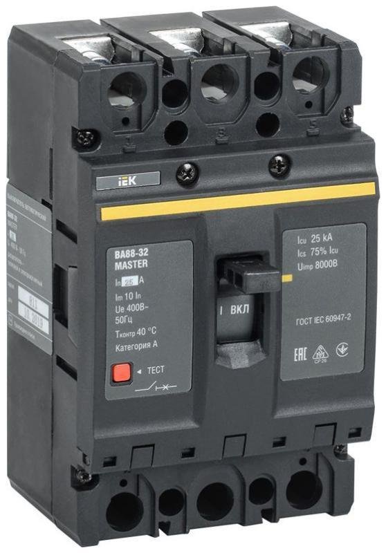 IEK SVA10-3-0025-02 Выключатель автоматический 3п 25А 25кА ВА88-32 MASTER