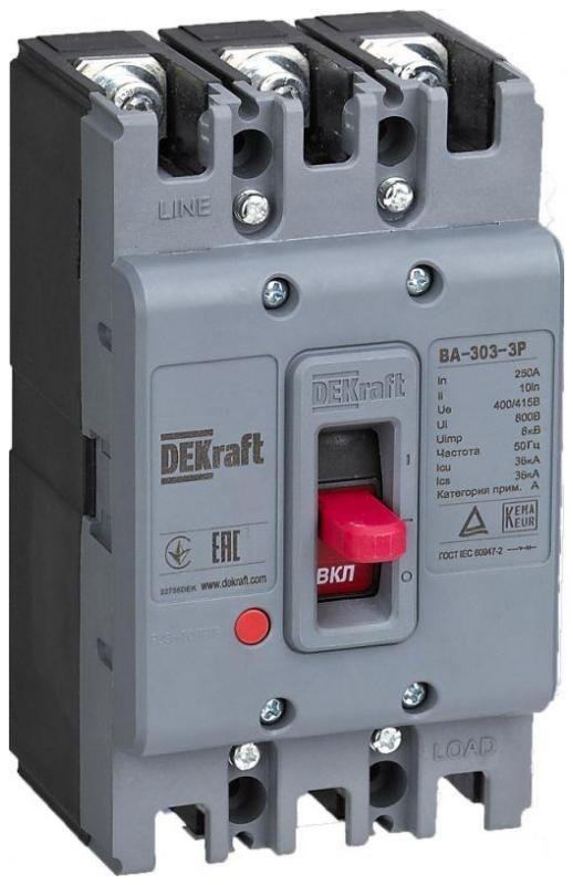 DEKraft 22750DEK Выключатель автоматический 3п 100А 36кА ВА-303