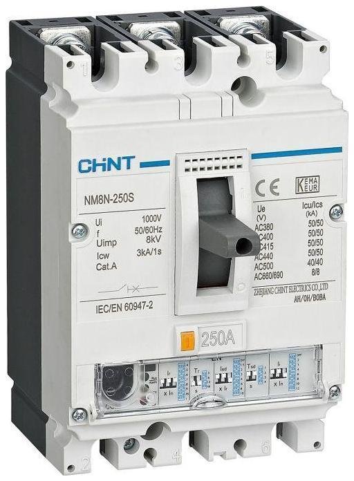 CHINT 271333 Выключатель автоматический 3п 100А 50кА NM8N-250S EN с электрон. расцеп. (R)