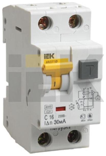 IEK MAD22-5-025-C-30 Выключатель автоматический дифференциального тока 2п (1P+N) C 25А 30мА тип A 6кА АВДТ-32 KARAT