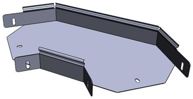 EKF g9080400-FL Угол 90 град. горизонтальный 80x400 мм (плоский)