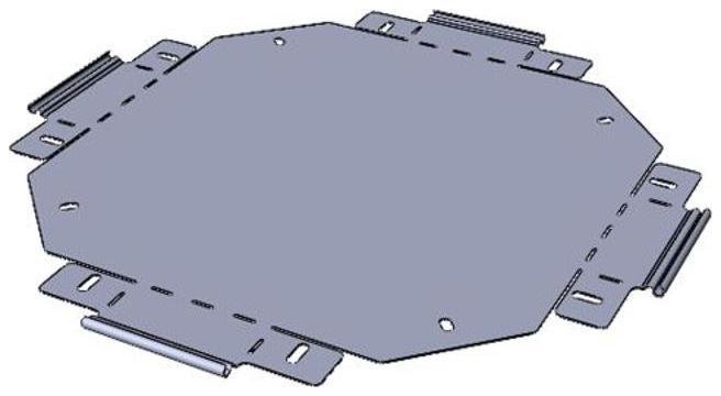 EKF x5020007-FL Ответвитель крестообразный 50x200 мм (плоский)