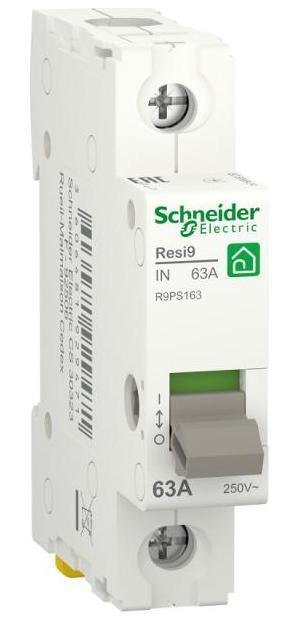 Schneider Electric R9PS163 Выключатель нагрузки (мод. рубильник) 63А 1P RESI9