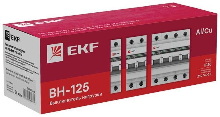 EKF SL125-3-100-pro Выключатель нагрузки модульный ВН-125, 3P 100А PROxima