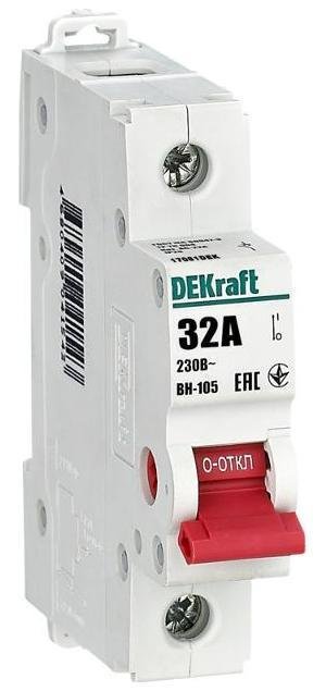 DEKraft 17081DEK Выключатель-разъединитель 1Р 32А ВН-105