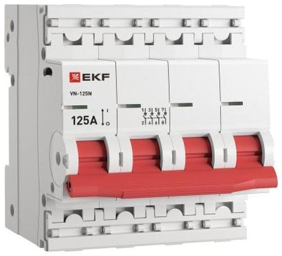 EKF S1254125 Выключатель нагрузки ВН-125N 4Р 125А PROXIMA EKF