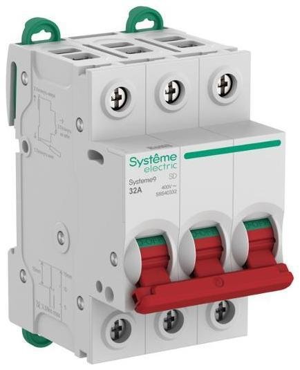 Systeme Electric S9S40332 Systeme9 Выключатель нагрузки (ВН) 3P 32A 400В [в упаковке 4, цена за 1 шт]
