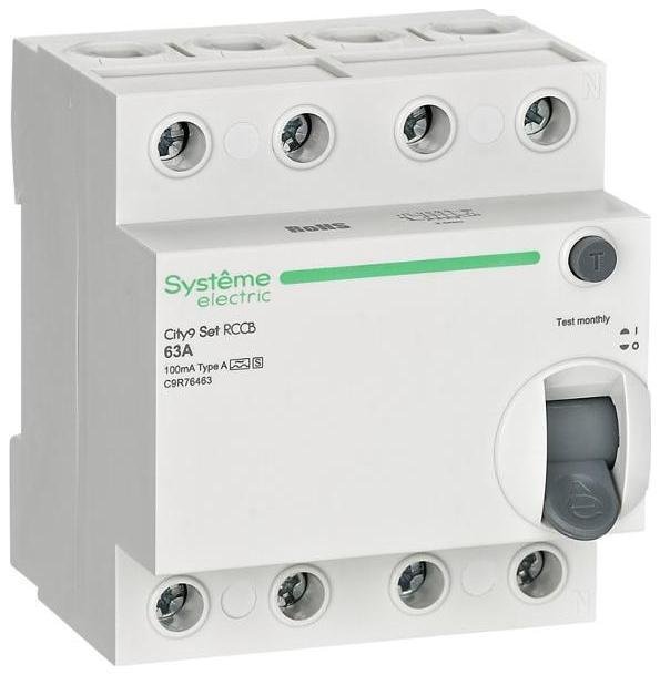 Systeme Electric C9R76463 City9 Set ВДТ 63А 4P 100мА A-S 400В