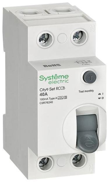 Systeme Electric C9R76240 City9 Set ВДТ 40А 2P 100мА A-S 230В