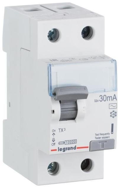 Legrand 403038 Выключатель дифференциальный (УЗО) TX3 2п 25А 300мА тип AC